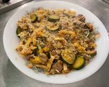 Une image de l'étape 18 de Riz à l'agneau, courgettes et panais.