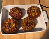 Une image de l'étape 11 de Tomates noires farcies à l élan,oignon et carotte,couronne de poireaux.
