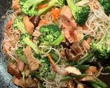 Hình bước làm 4 của món Miến xào chay