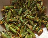 A picture of step 6 of Mustard Okra / Bhindi.