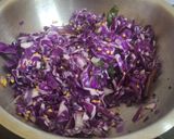 A picture of step 5 of Purple Cabbage Porial.