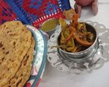 A picture of step 7 of Besan ki roti.