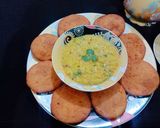 A picture of step 4 of Crispy papri with dal.