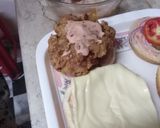 A picture of step 8 of Kentucky fried chicken burger.