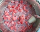 Foto langkah ke 3 dari resep Es S6 (Es Semangka Selasih Sari Kelapa Susu Sirup Coco Pandan).