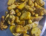A picture of step 1 of Elephant Yam ki subji.