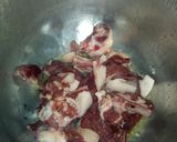 A picture of step 1 of Mbuzi dry fry.