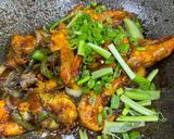 Gambar langkah 4 resipi Udang Goreng Sos Tiram.