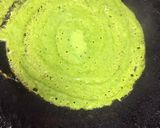 A picture of step 4 of Spinach Cheela wraps.
