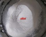 A picture of step 3 of Rabri Rose flavour cake.