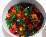 Foto langkah ke 4 dari resep Puding Mozaik Rainbow.