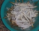 A picture of step 3 of Kurkuri bhindi in microwave.