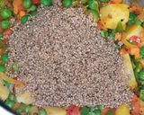 A picture of step 4 of Kodo Millet khichdi.