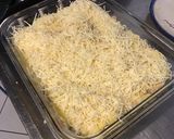 Une image de l'étape 4 de Gratin de polenta, champignons, bœuf, poivrons et emmental façon hachis Parmentier.