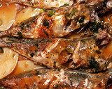 Foto del paso 8 de la receta: Cazuela imperial de jureles con fumet de gambas