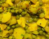 A picture of step 3 of Aloo Matar Paneer Subji.