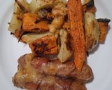 Foto del paso 2 de la receta: Panchos con panceta y papas y boniatos!