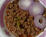 A picture of step 4 of Fry qeema.