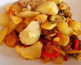 Foto del paso 4 de la receta: Champiñones con papas salteados👨‍🍳👨‍🍳