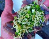 Foto del paso 8 de la receta: Brevas de boquerones rellenas de cebollino, ajos puerros y queso