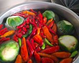 Foto langkah ke 2 dari resep Sambal teri terong hijau bulat.