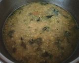 A picture of step 4 of Lentil spinach soup.
