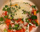 A picture of step 4 of Jamaican brown stew fish.