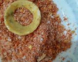 A picture of step 4 of Cheetos onion rings fritters.