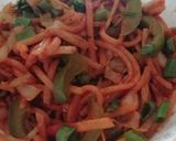 A picture of step 4 of Hakka Noodles.