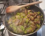 A picture of step 5 of Quinoa with Artichokes, Saffron, and Leeks.