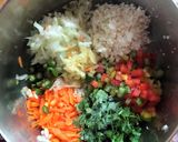 A picture of step 1 of Mixed Veg. Muthia (Steamed Veggie Dumplings - Gujarati Style).