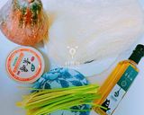 A picture of step 1 of Vegetarian Pumpkin Rice Noodles.
