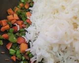 A picture of step 2 of Veg Fried Rice.