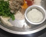 A picture of step 2 of Multigrain Atta Brinjal & Curd Thalipith.