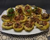 Pieczone ziemniaki z pieczarkami krok przepisu 3 zdjęcie