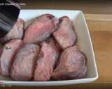 A picture of step 1 of Pork cheeks Orvieto.