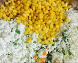 A picture of step 1 of Peppery corn rolls.