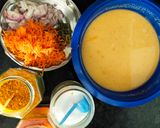 A picture of step 1 of Besan sooji cheela.