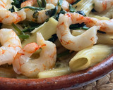 Foto del paso 12 de la receta: Tortiglioni con espinacas y gambones