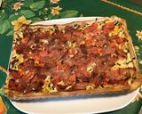 Une image de l'étape 12 de Tarte aux courgettes, tomates, lonzo crème de basilic et épices.