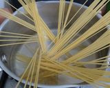 A picture of step 3 of Peperoncino with Sardines in Oil and Shiso.