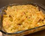 A picture of step 6 of Salmon Mac and Cheese 🧀🐟🍲.