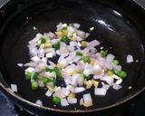 A picture of step 3 of Veg Manchurian.