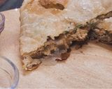A picture of step 5 of Arabic paratha (street style).