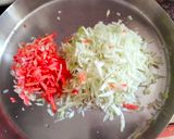 A picture of step 1 of Raw papaya & carrot kofte in coconut curry.