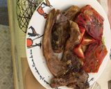 Foto del paso 2 de la receta: Chuletas de cordero con pastel de pimientos y berenjena
