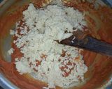 A picture of step 4 of Alphonso Mango burfi.