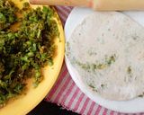 A picture of step 8 of Karaishutir Parota, hungcurd/ Green peas stuffed bread with hungcurd.