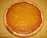 A picture of step 8 of Pumpkin Pie with ricotta cheese, coconut, almonds.