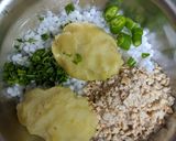 A picture of step 2 of Sabudana vada.
